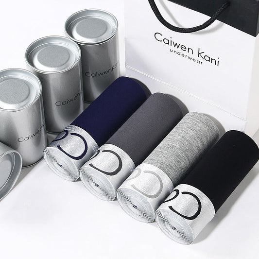 Men's Underwear Modal Cotton Crotch Large Size Boxer Briefs Antibacterial Breathable Underpants Four-Corner Briefs Gift Box Set http://detail.1688.com/offer/840039327825.html
