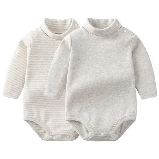 Baby Romper Autumn Winter High Neck Triangle Bodysuit Warm Belly Protection Thickened Base Layer One-Piece Baby Underwear