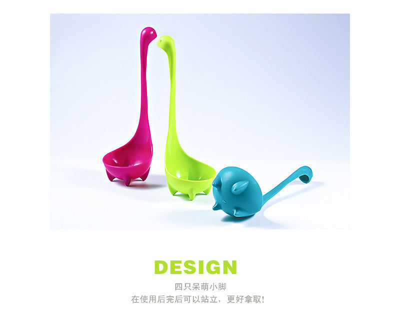 Amazon Creative Loch Ness Monster Spoon Cartoon Food Grade Plastic Spoon Kitchen Tool Manufacturer Wholesale