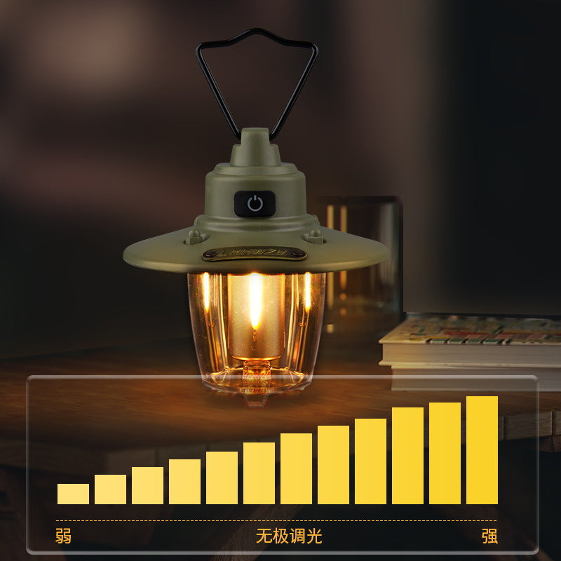 New Retro Camping Lantern Handheld Lantern Outdoor Camping Retro Lantern Lighting Lantern Rechargeable Tent Lantern Camp Lantern Wholesale