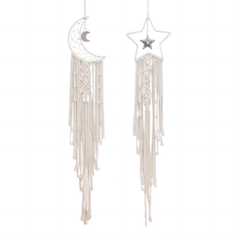 Cross-Border Hot-Selling European Style Artificial Woven Cotton Rope Tapestry Tassel Home Wall Hanging Decoration Soft Furnishing Collection Wholesale