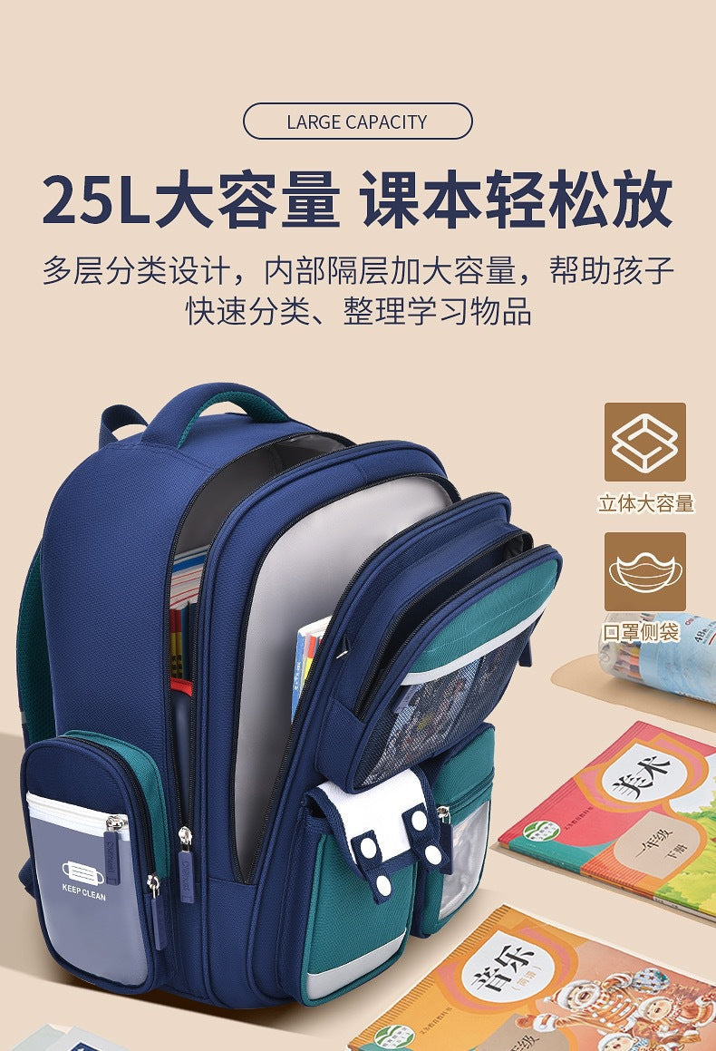 Schoolbag Primary School Girl Large Capacity Dirty Resistant Children's Schoolbag6-12Men's Weight Loss1-6Elementary School Student Backpack http://detail.1688.com/offer/727797868983.html