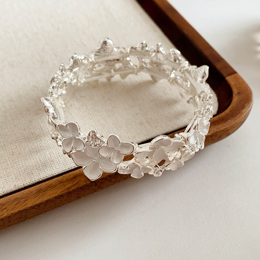 Irregular Geometric Oil Drop Flower Elastic Bracelet European and American Cross-Border Personality Design Bracelet Niche High-End Feel Jewelry