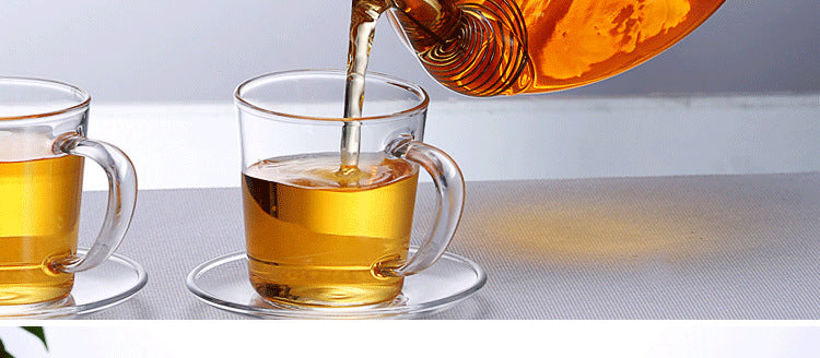 Glass Teapot High Temperature Resistant Thickened Filter Tea Brewing Teapot Household Heatable Fruit Flower Teapot Tea Set