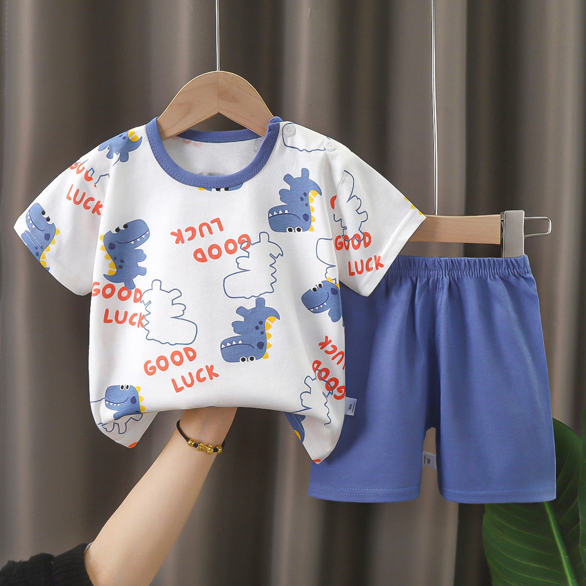 Children's Summer Short Sleeve Set a Cotton-like Boys' and Girls' Clothing t T-shirt Baby Summer Clothing2025Children's Clothing