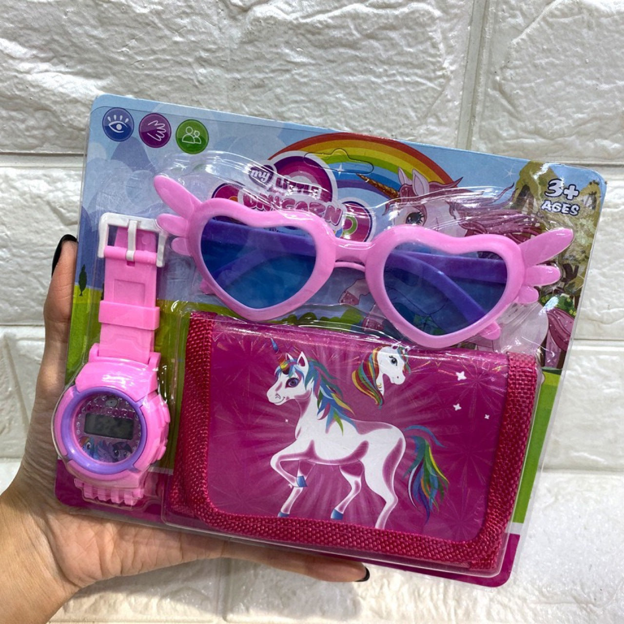 Cross-Border Children's Cartoon Electronic Watch Glasses Wallet Watch Set Kindergarten Kids Gift Prize Toy Watch
