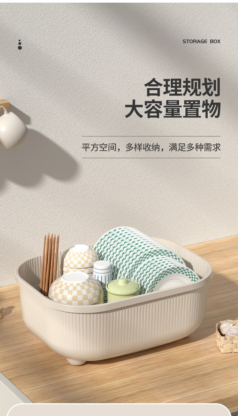 Bowl and Chopstick Storage Box with Lid, Draining Bowl Rack, Dish Plate Box, Baby Bottle, Tableware, Kitchen Household Bowl Cabinet