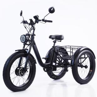 Comfortable Three-Wheel Bicycle High-End Park Display Side Bucket Drag Bucket Bicycle Dense Spokes High-End Side Three-Wheel