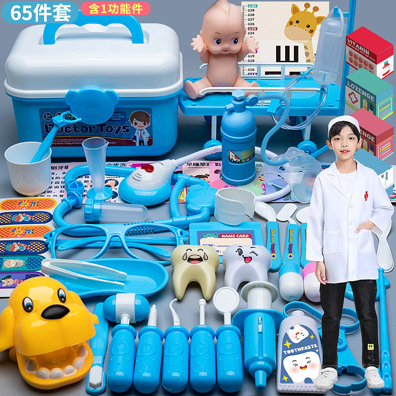 Children's Doctor Toy Set Tools Medical Kit Boys and Girls Pretend Play Nurse Injection Stethoscope Baby