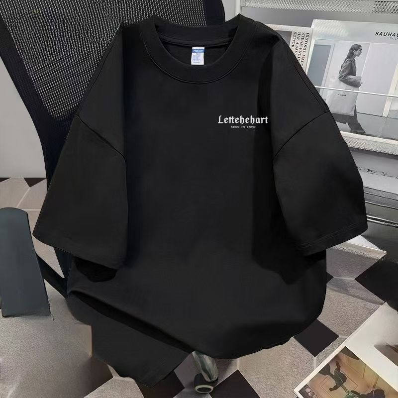 Men's Short Sleeve t T-shirt Ice Silk Short Sleeve Men T T Shirt Summer round Neck Bottoming Shirt Casual All-Matching and Handsome Short t Men's T-shirt