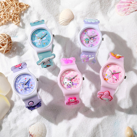 Cartoon Children's Watch Epoxy Sanrio Watch Elementary School Quartz Watch Wholesale Cross-Border E-commerce Wristwatch Decoration