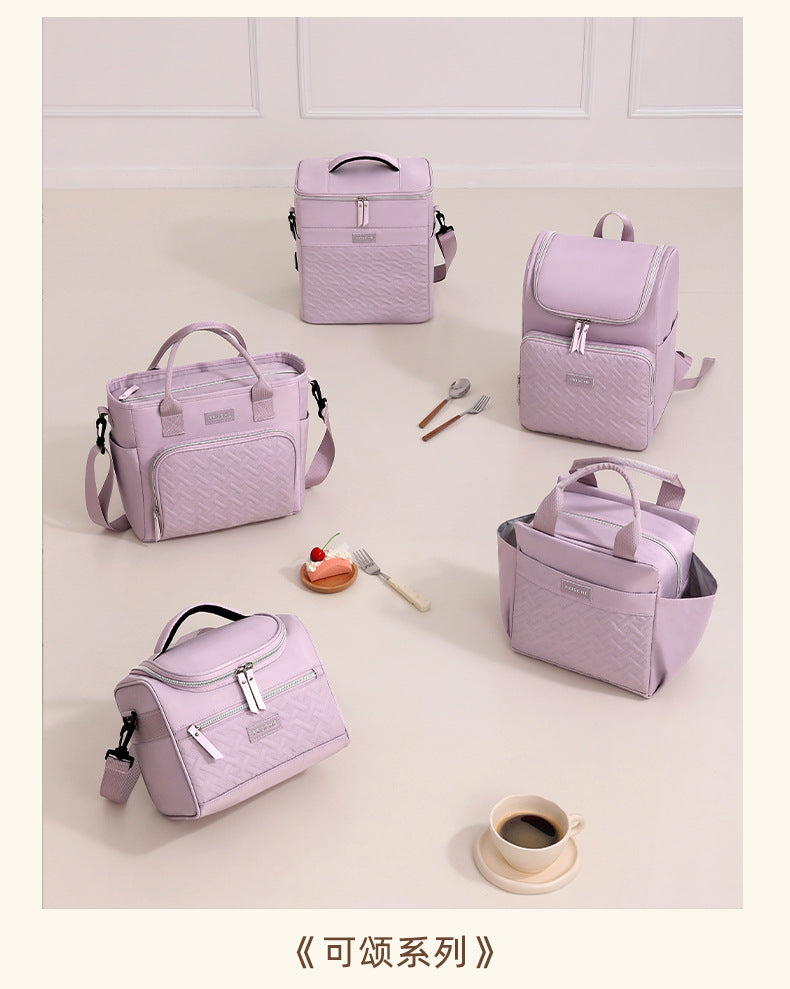 Runhui Croissant Lunch Bag Office Worker Lunch Box Handbag Student Lunch Box Bag Fresh-Keeping Ice Bag Outdoor Insulated Bag