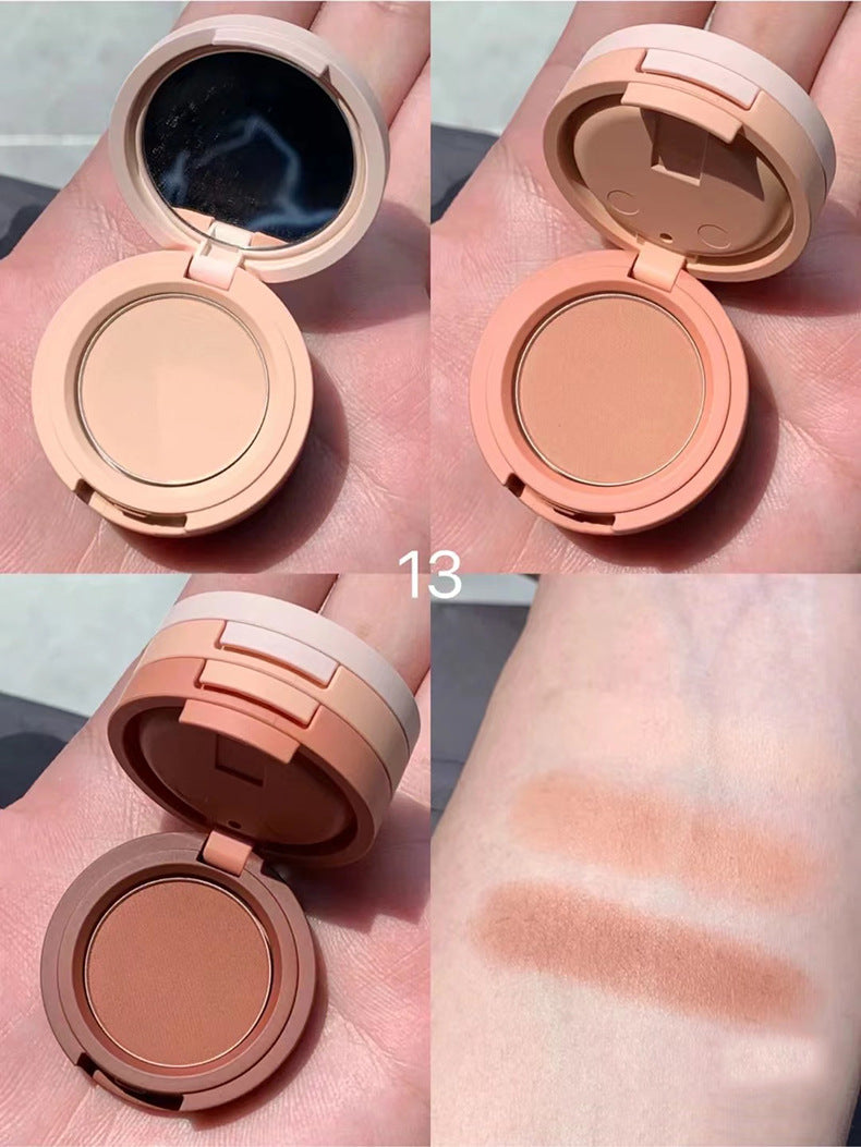 Capel Macaron Three-Layer Sandwich Eyeshadow Pearlescent Matte Flash Contour Earth Color with Mirror Nose Side Shadow