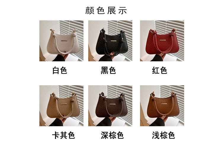 New Commuting Solid Color Underarm Bag Crossbody Bag Simple Fashion Single Shoulder Bag2025Spring Elegant Women's Handbag