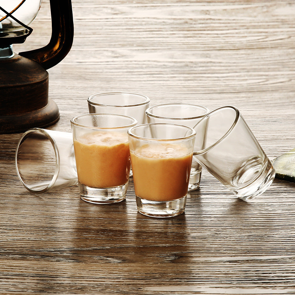 Wholesale Glass Small Round Cup Espresso Cup Double Measurement Baking Coffee Extraction Cup Thickened Liquor Cup Ounce Cup