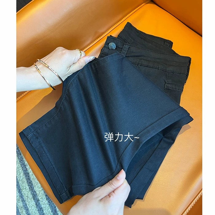 Thin and Soft Mask Pants!Summer Thin Jeans for Women Slimming Petite Nine-point Narrow Straight-leg Pants