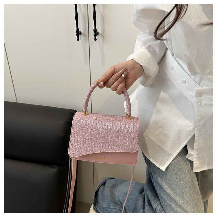 Women's New Bag2025Spring Fashion Light Luxury High-End Diamond-Studded Bag Simple Crossbody Bag for Women Large Capacity Hot Sale