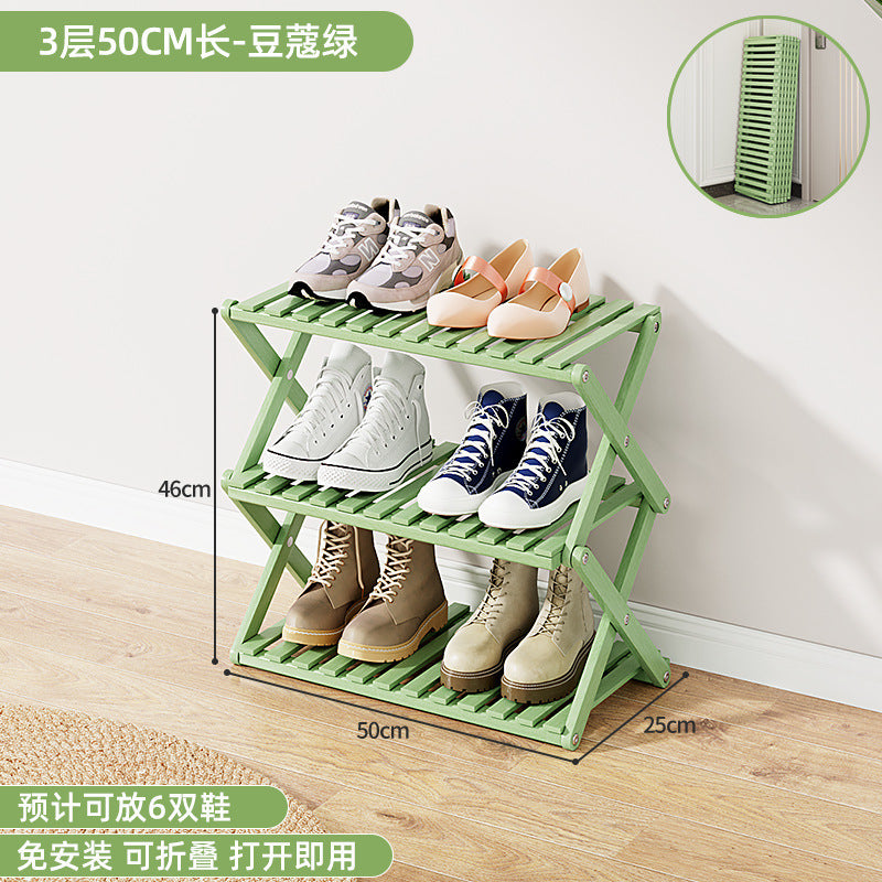 Shoe Rack Multi-layer Household Folding Doorway Storage Shoe Rack Dormitory Space-saving Simple Layered Partition Shoe Rack