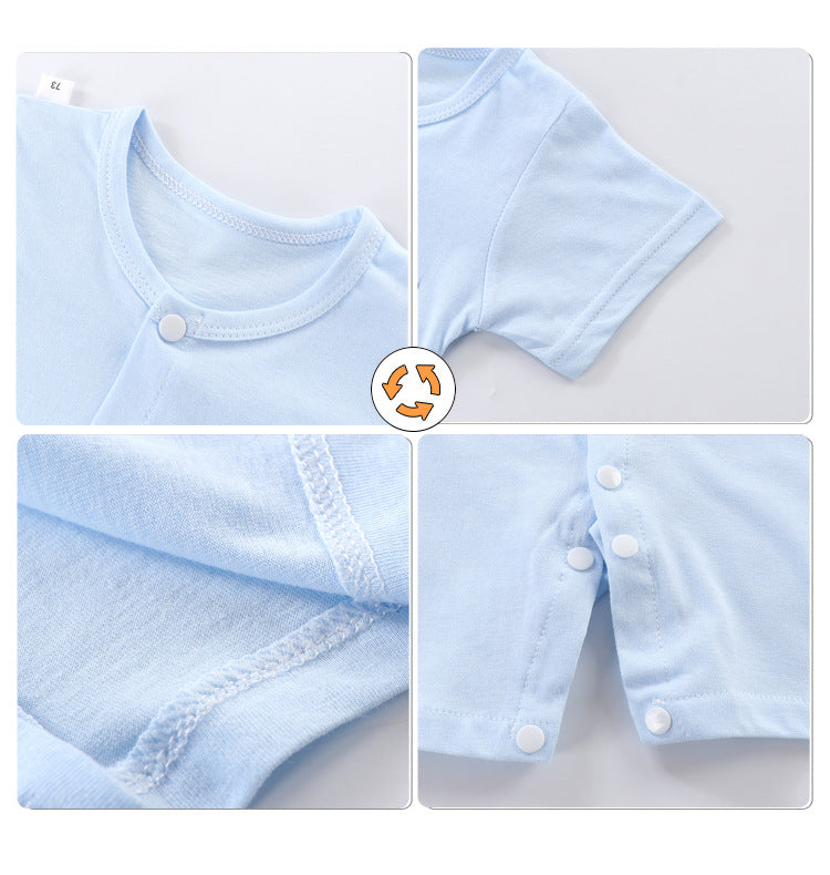 Spring and Summer New Baby Short Sleeve Romper Summer Spring Autumn Thin Newborn Romper a Newborn Short Sleeve Romper A Class