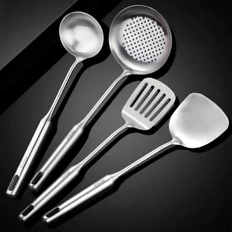 Thickened304Stainless Steel Spatula Set Cooking Spatula Kitchen Supplies Household Stirring Spoon Soup Spoon Colander Wholesale