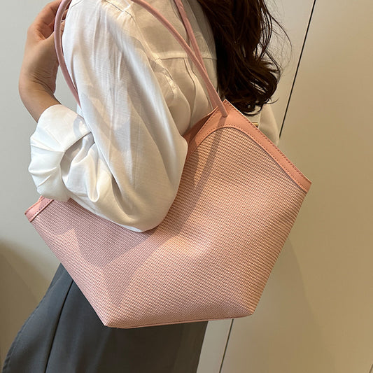 Summer Patchwork Large Capacity Women2025New Fashionable Loose Style Trendy New Casual Tote Shoulder Underarm Bag