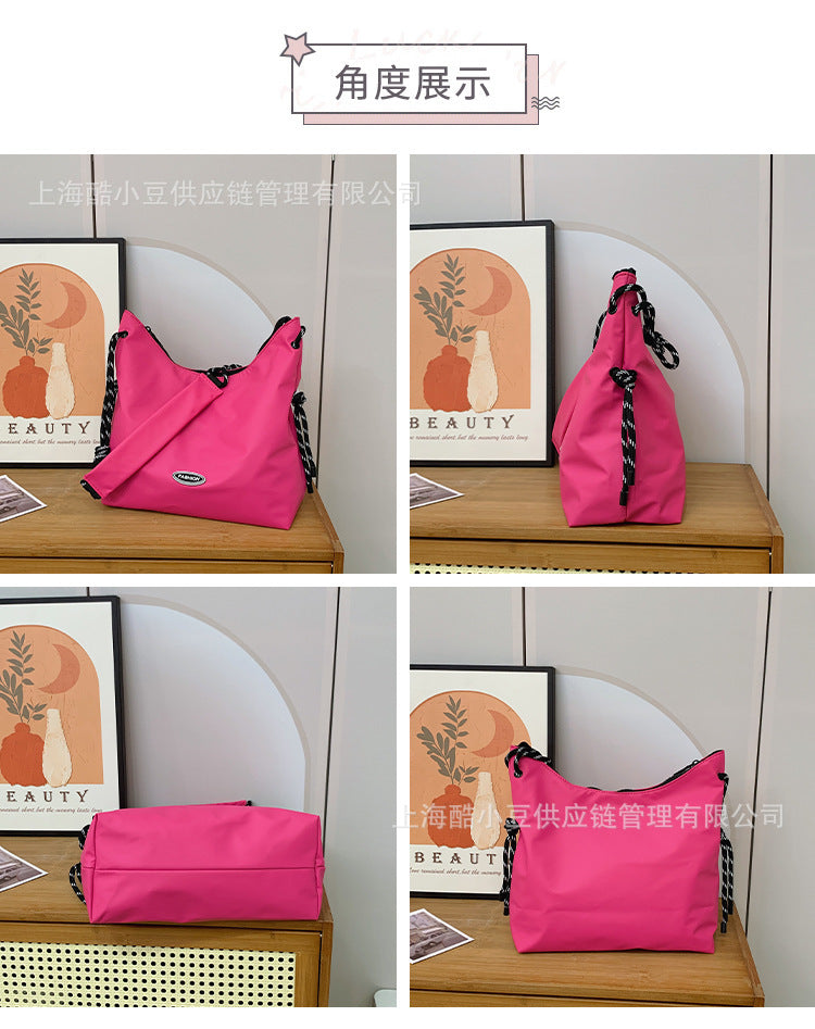 Fashion Simple Crossbody Bag for Women, Large Capacity Lazy Style Single Shoulder Tote Bag, Korean Version Versatile Commuting