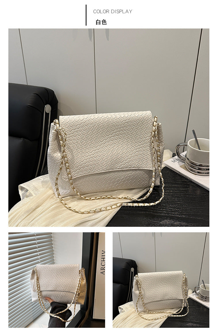 Korean Style ins Chain Bag Versatile Simple Large Capacity Shoulder Bag New Large Underarm Bag Commuter Bag