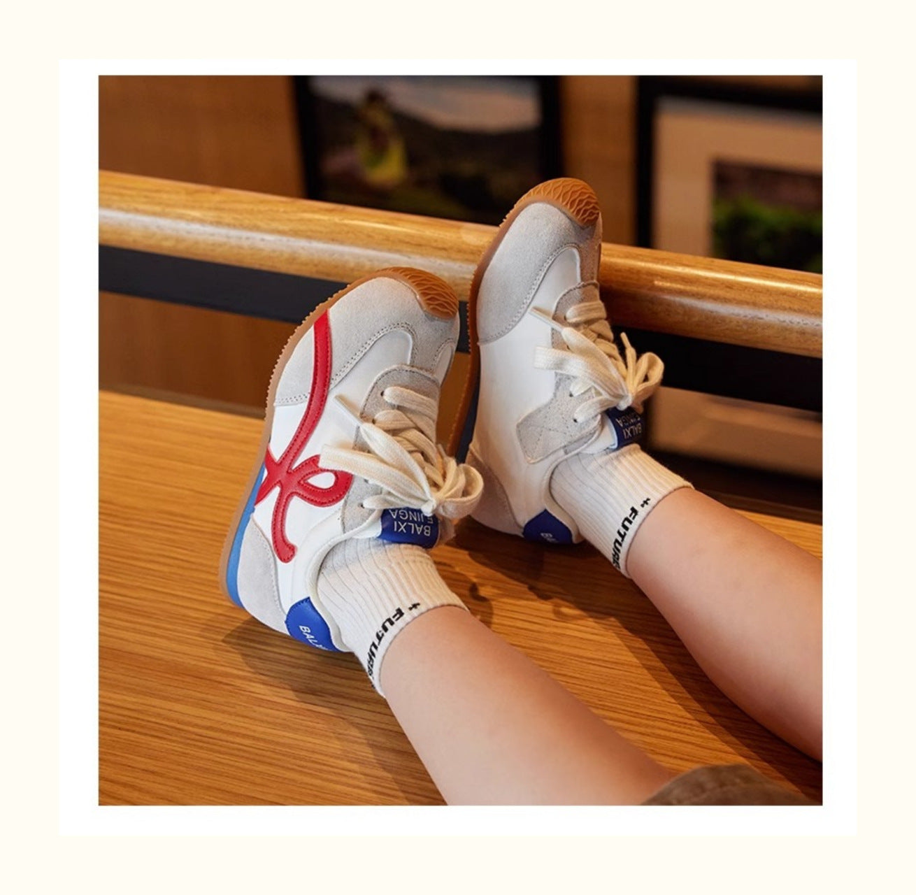 Genuine Leather Children's Spring New Sports Shoes Trendy Brand Hot-Selling Boys and Girls Forrest Gump Shoes German Training Shoes Non-Slip Running Shoes