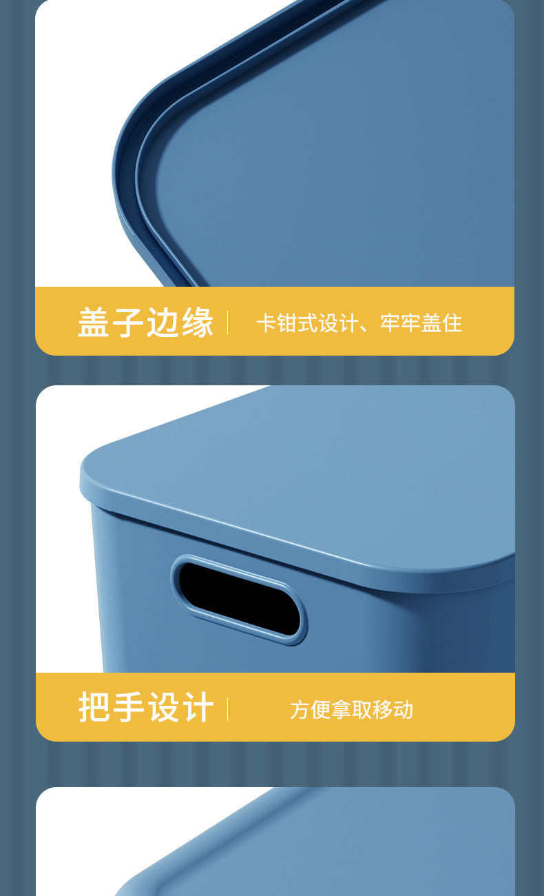 Storage Box Desktop with Lid Plastic Miscellaneous Snacks Cosmetics Box Rectangular Storage Basket Storage Box Organizing Box