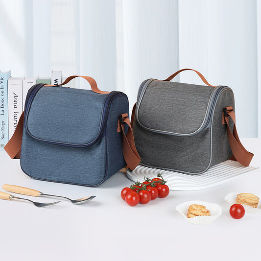 Simple Outdoor Large Capacity Lunch Box Storage Bag, Crossbody Multifunctional Lunch Bag, Portable Handheld Insulated Bento Bag