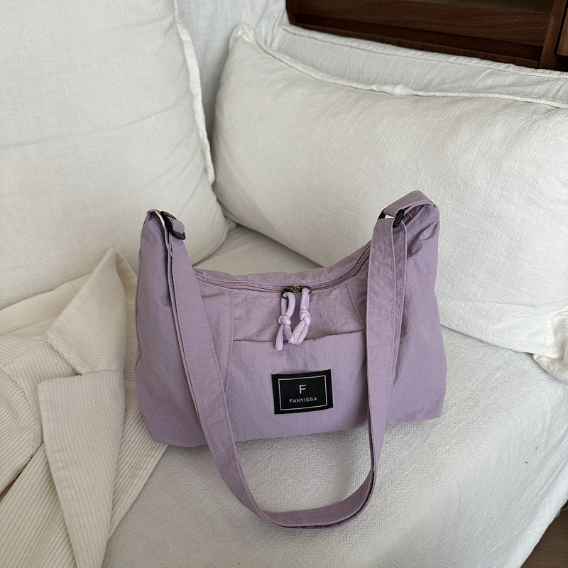 2025New Spring Large Capacity Single Shoulder Crossbody Retro Simple Ruiying Commuter Women's Bag Fashion Casual Tote Bag