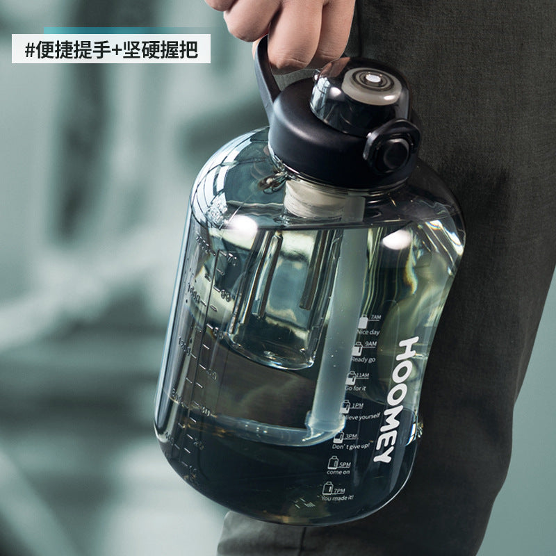 Large Capacity Water Bottle with Straw, High Temperature Resistant Fitness Sports Big Belly Cup, Customizable for Men and Women logo