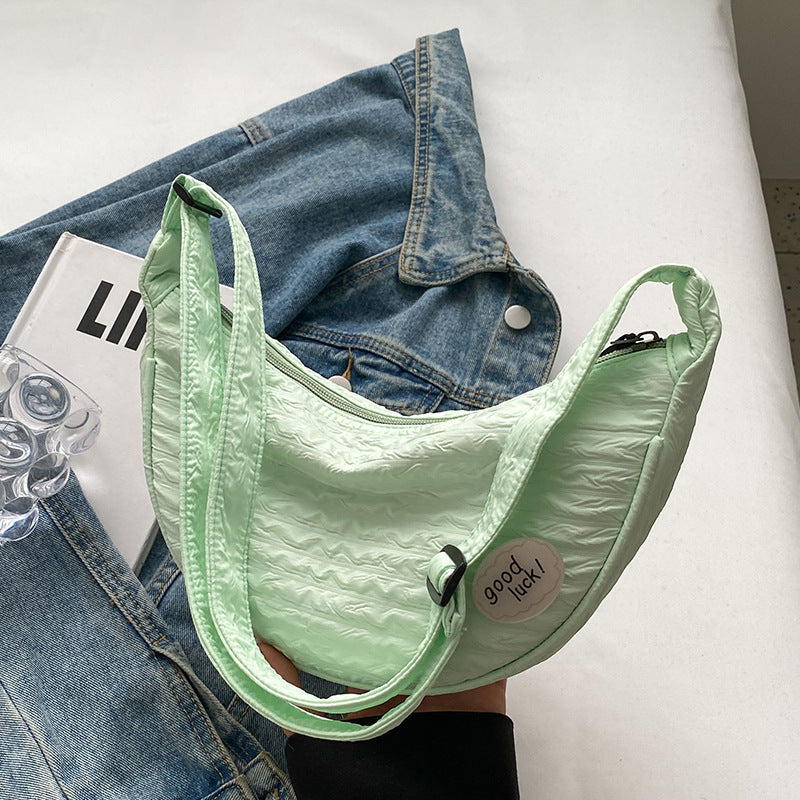 Cute and Versatile Niche Canvas Small Bag for Women2023New Women's Bag Korean Version Crossbody Bag Fashion Single Shoulder Dumpling Bag