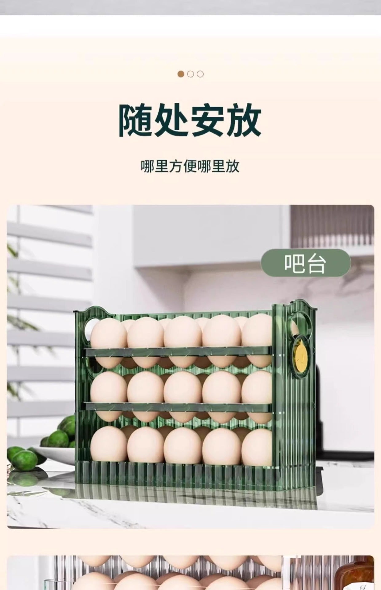 New Automatic Flip Egg Box Household Refrigerator Side Door Organizer Egg Storage Special Kitchen Fresh-keeping Pack