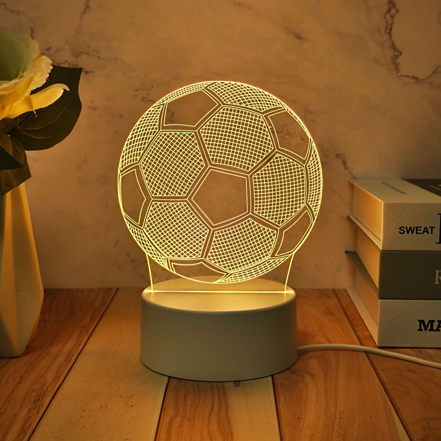 Cross-Border Creative3d Night Light Acrylic Board Internet Celebrity Hot-Selling Bedside Lamp Remote Control3d Nezha Night Light Ambient Light