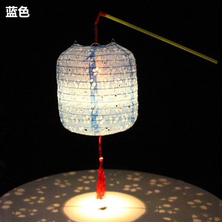 Children's Dance Lantern Festival Stall Handheld Glowing Winter Melon Hollow Paper Lantern Hanfu Photography Prop Ancient Style Lantern
