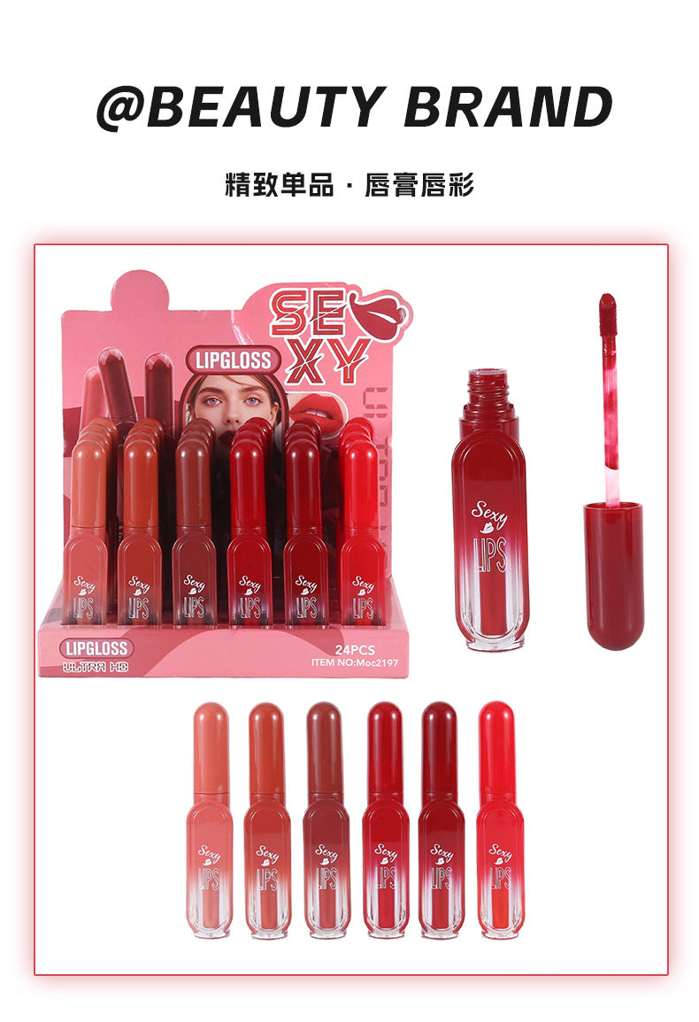 New Lip Gloss Six-color Lip Gloss Multi-color Optional Create Sexy Lip Makeup Color Rendering Long-lasting Waterproof Color Lifting