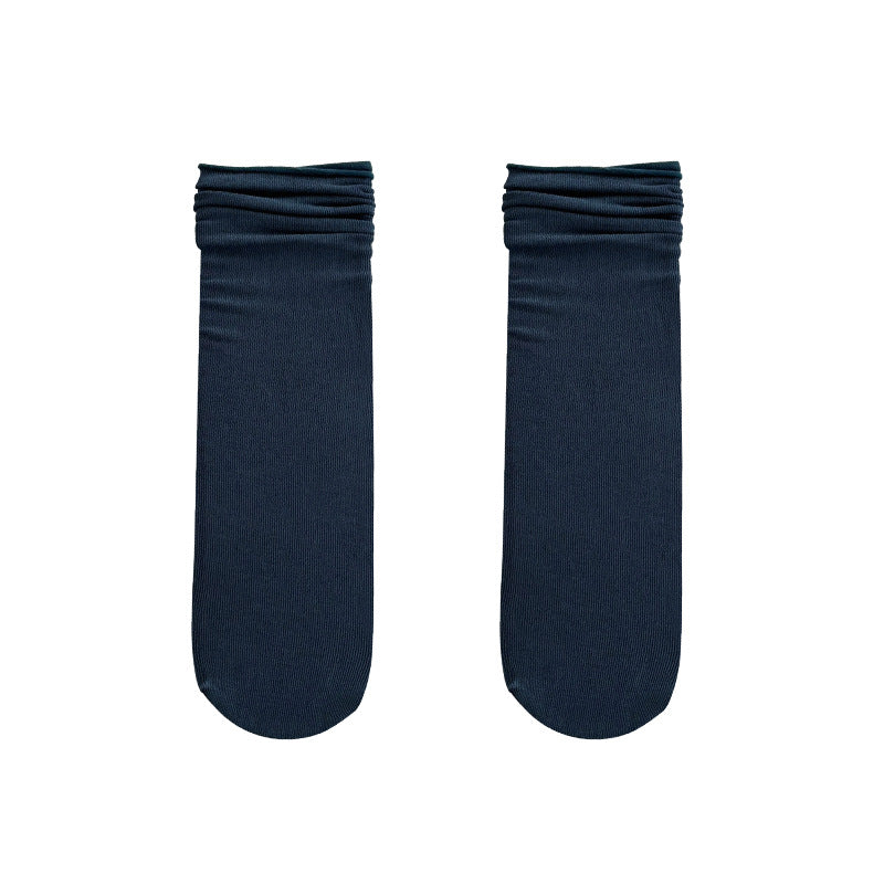 Socks Pure Cotton Women Summer Thin Style Pile Socks Solid Color Mid-Calf Socks Oxygen Cotton Confinement Socks Women Long Socks Zhuji Socks Industry