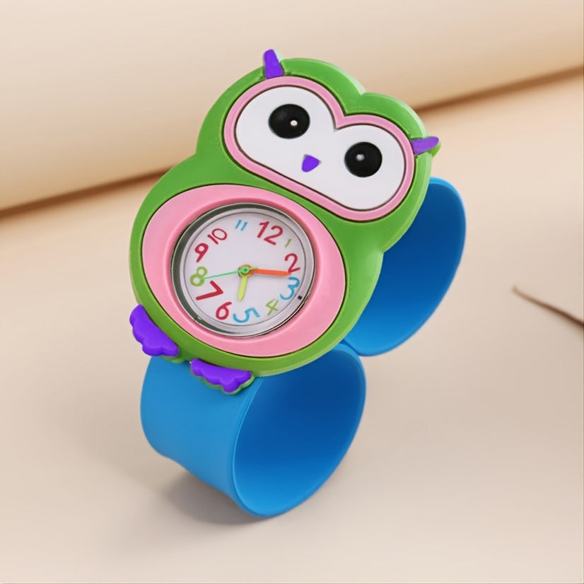 Children's Cute Fashion Snap Watch for Boys and Girls Quartz Watch Childlike Chronograph Large Dial