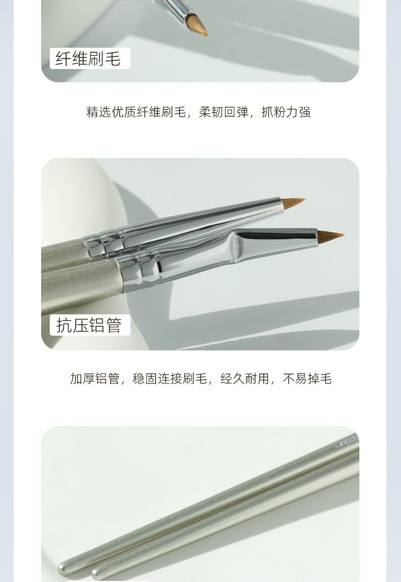 Guo Xiaotou Same Style Angled Eyeliner Brush Fine Drawing Aegyo-sal Eyelid to Tear Trough Eye Detail Brush Makeup Special