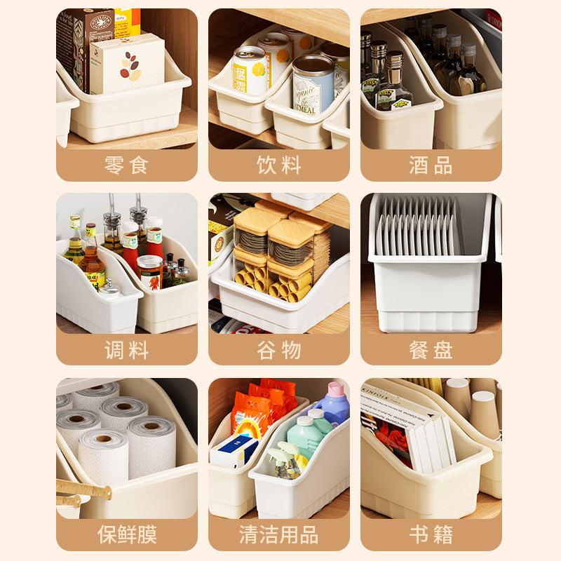 Cabinet Storage Box with Wheels Gap Sundries Kitchen Organizer Box Household Large Capacity Multifunctional Cabinet Storage Box