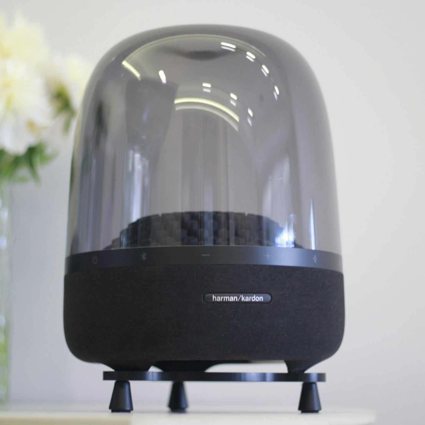 Harman Kardon Crystal Glass3Generation4Speaker Base Desktop Stand Solid Wood Anti-Vibration Non-Slip Rack