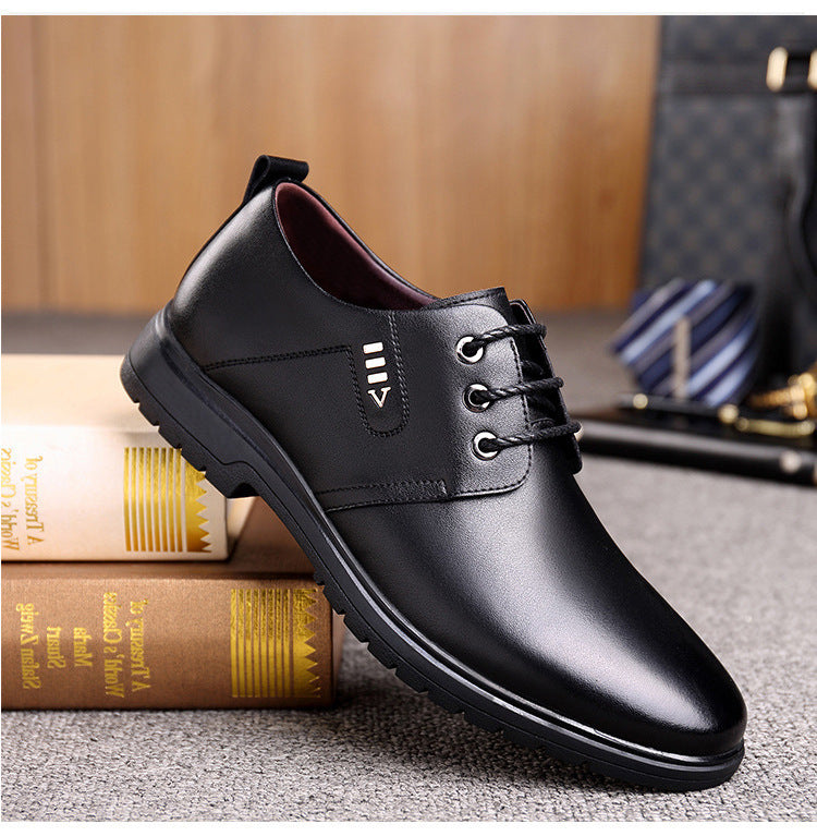 Men's Leather Shoes Business Casual Single Shoes Black Formal Work Shoes Wholesale Men's Casual Shoes Export Work Shoes