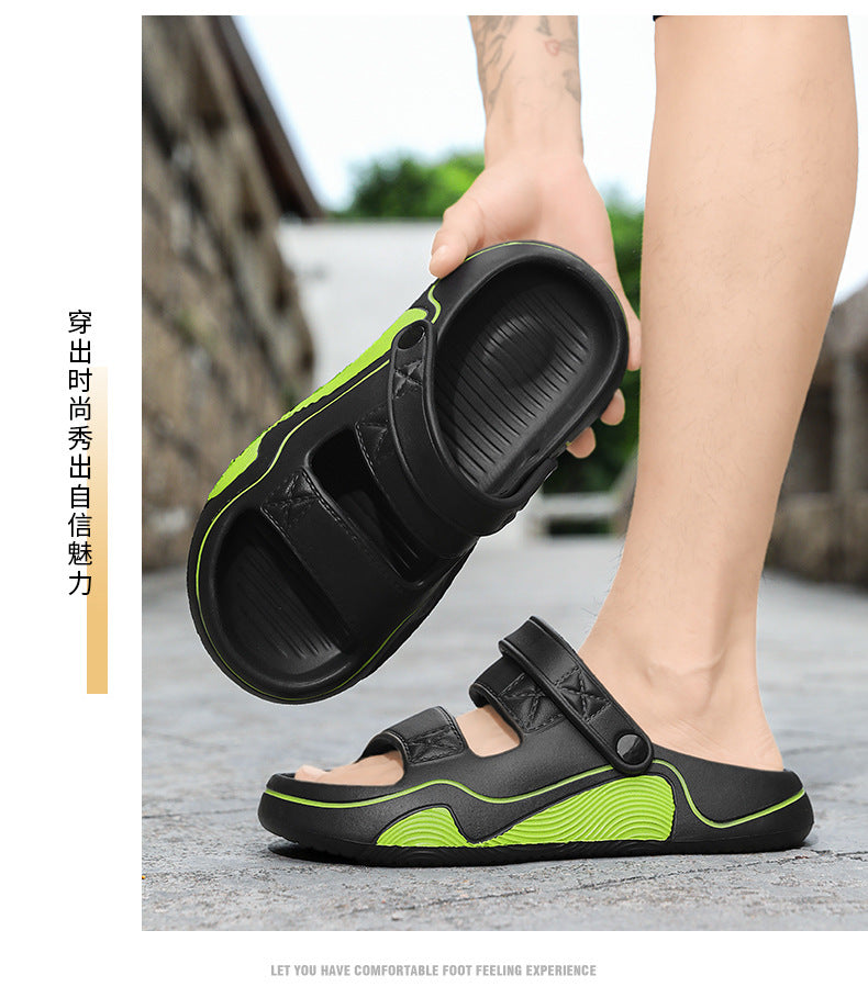 Fishing Slippers Summer New Style Outdoor Non-Slip Large Size Sports Sandals Men's Dual-Use Driving Massage Beach Sandals