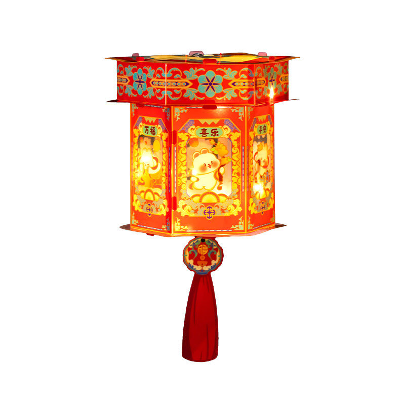 Mid-Autumn Festival Lantern2025New Rabbit Lantern Handmade diy Material Package Children's Portable Glowing Cartoon Palace Lantern