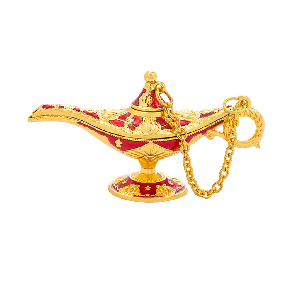 Cross-Border Hot Item Xiyin Aladdin's Magic Lamp Small Alloy Decorative Ornaments Crafts Pattern Magic Lamp