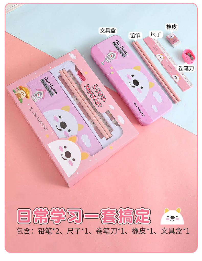Children's Stationery Set Elementary School Student Reward Small Gift Pencil Six-Piece Set Back-to-School Season Learning Supplies Stationery Wholesale http://detail.1688.com/offer/812439578197.html