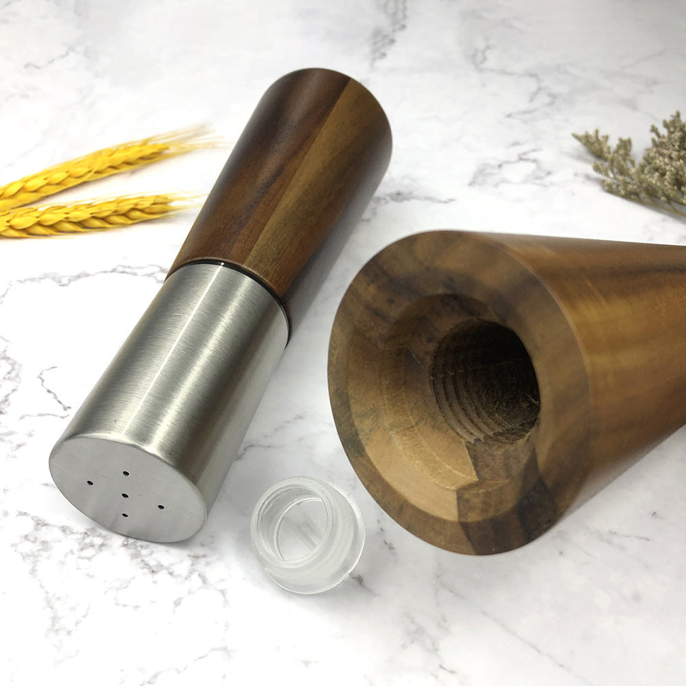 Acacia Wood Grinder Pepper Mill Manual Pepper Grinder Multi-use Seasoning Bottle Kitchen Tool
