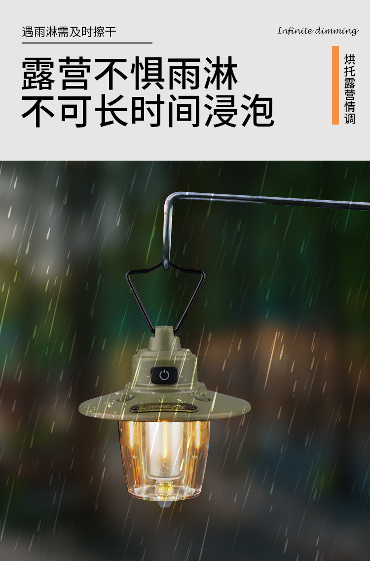 New Retro Camping Lantern Handheld Lantern Outdoor Camping Retro Lantern Lighting Lantern Rechargeable Tent Lantern Camp Lantern Wholesale