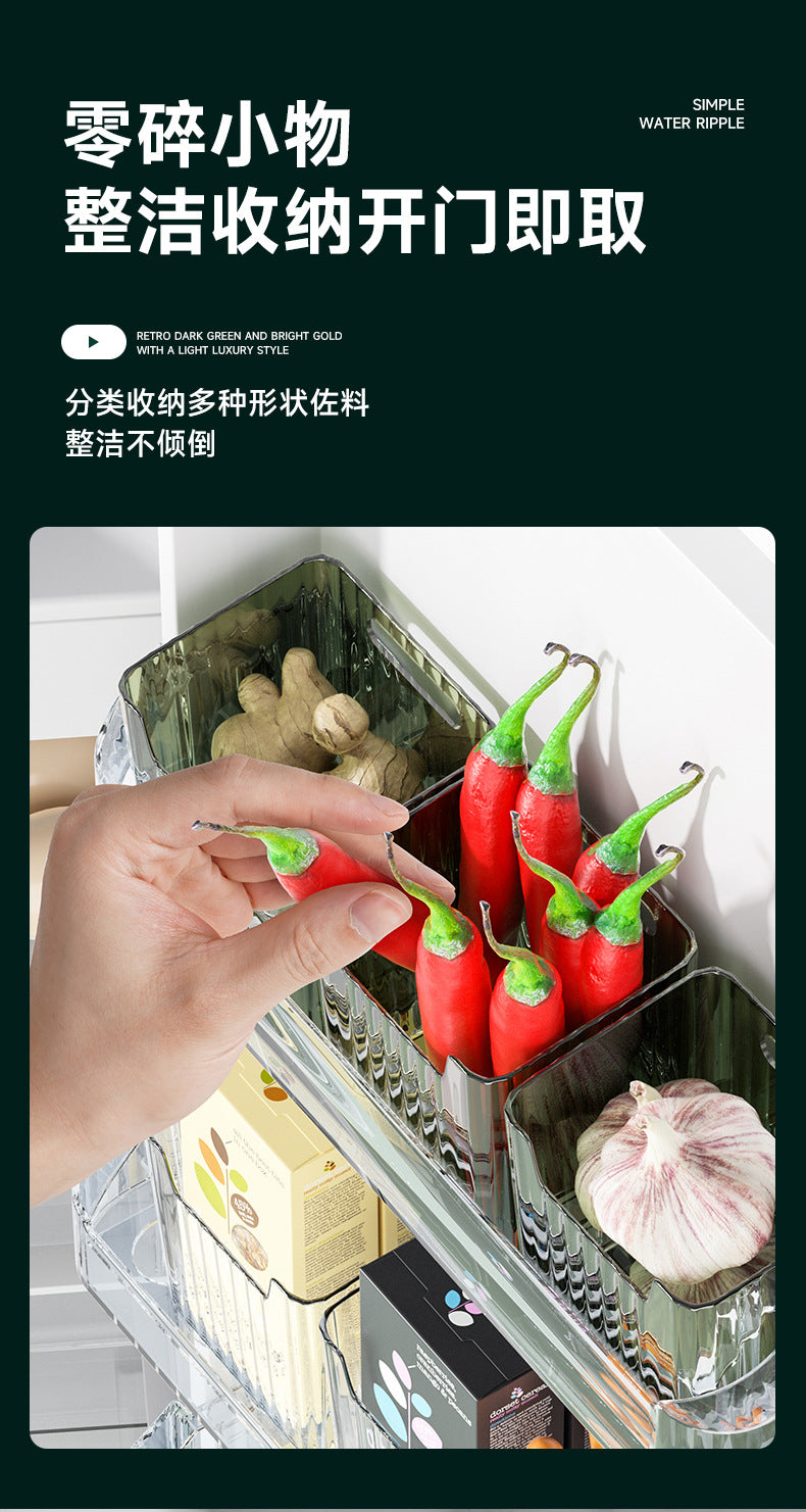 Refrigerator Side Door Storage Box Kitchen Storage Box Packing Organizer Box Food Grade Ginger Garlic Sundries Storage Storage Box